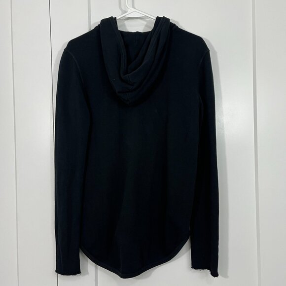 ATM Anthony Thomas Melillo Medium Black Double Zip-Front Hoodie with Pockets - Picture 13 of 16
